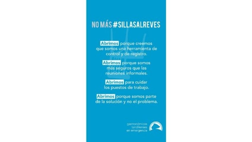 Gastronómicos tandilense se unen en una campaña pidiendo la apertura